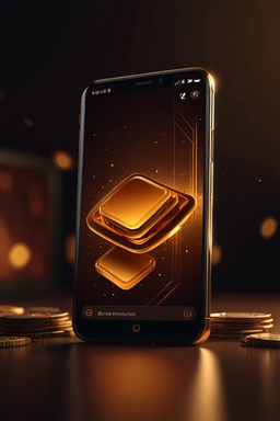 Móvil con la app de casino